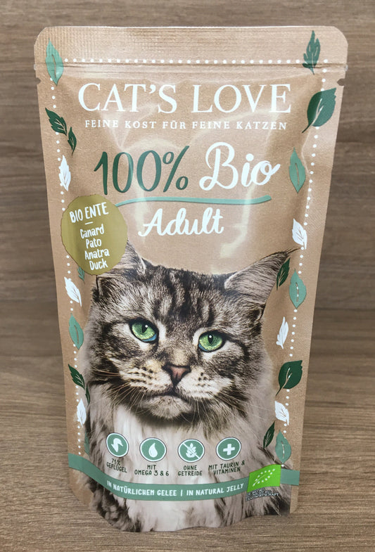 PATEE POUR CHAT - CAT'S LOVE ADULT - BIO CANARD